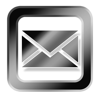 Email Icon Blackand Silver PNG Image