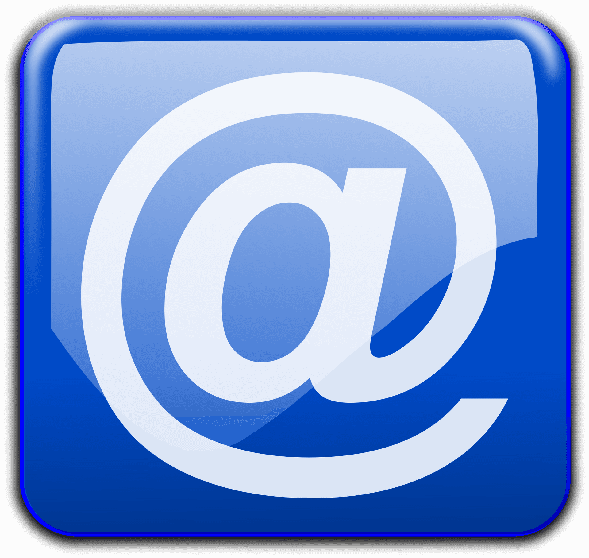 Email Icon Blue Background PNG Image