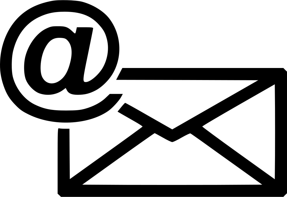 Email Icon White Outline PNG Image