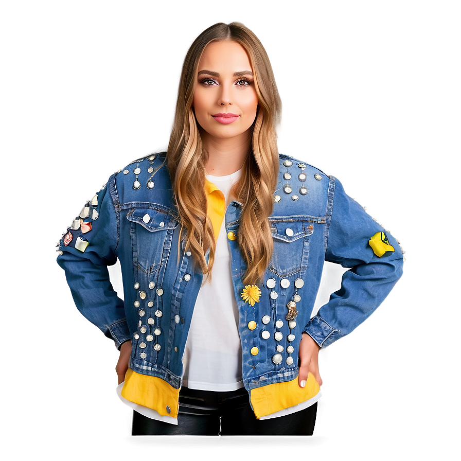 Embellished Denim Jacket Png 29 PNG Image