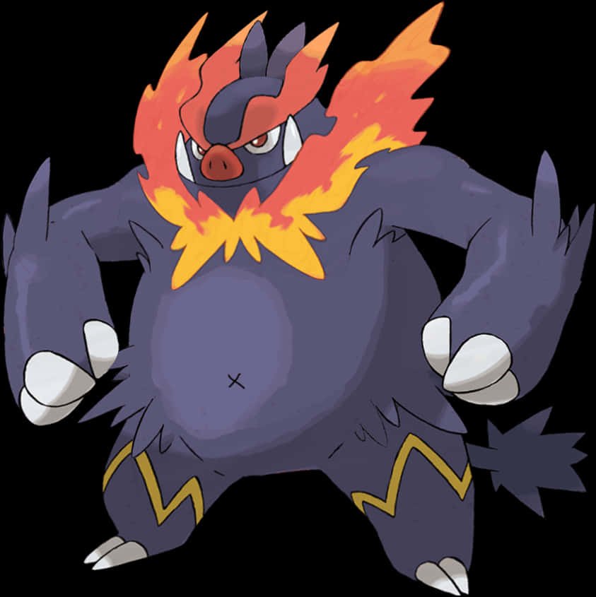 Emboar Pokemon Artwork PNG Image