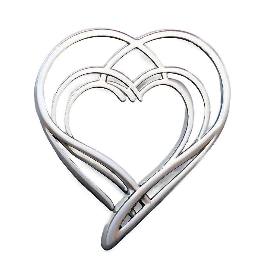 Embossed Heart Outline Png Ffb5 PNG Image