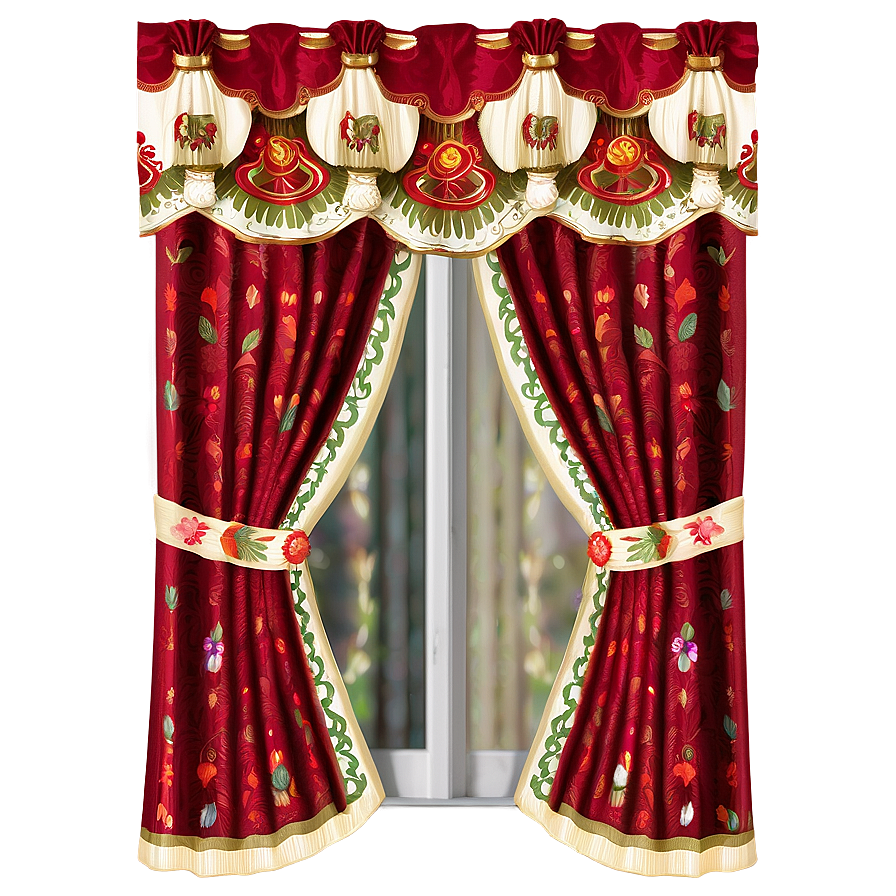 Embroidered Curtains Png 31 PNG Image