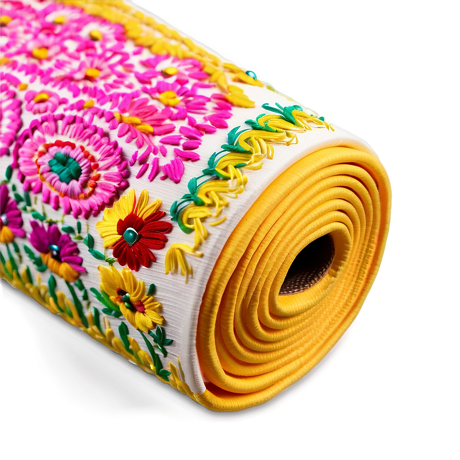 Embroidered Edge Yoga Mat Png Rpx PNG Image