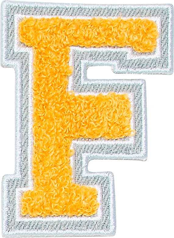 Embroidered Letter F Texture PNG Image