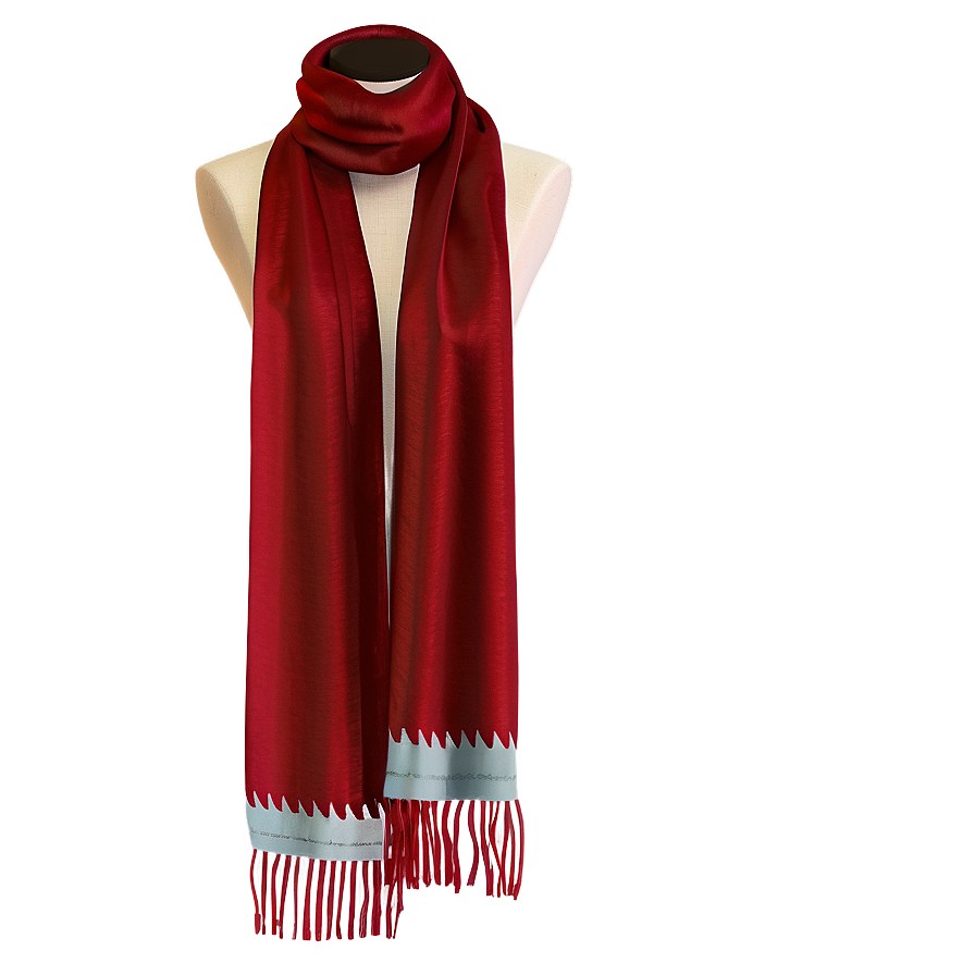 Embroidered Red Scarf Png Fhy PNG Image