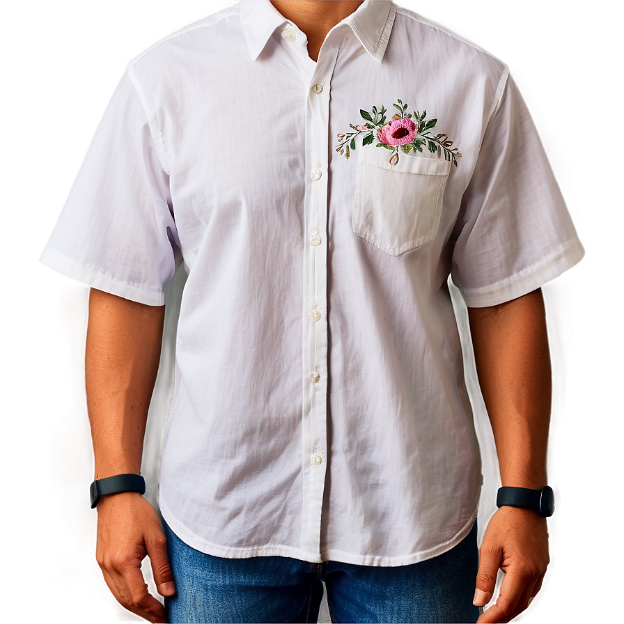 Embroidered Shirt Pocket Model Png 17 PNG Image