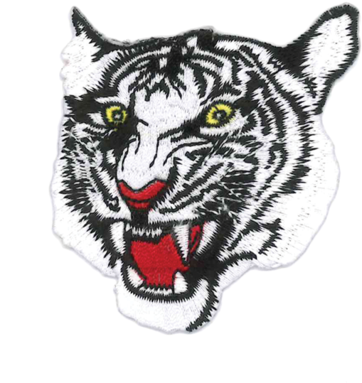 Embroidered Tiger Patch PNG Image