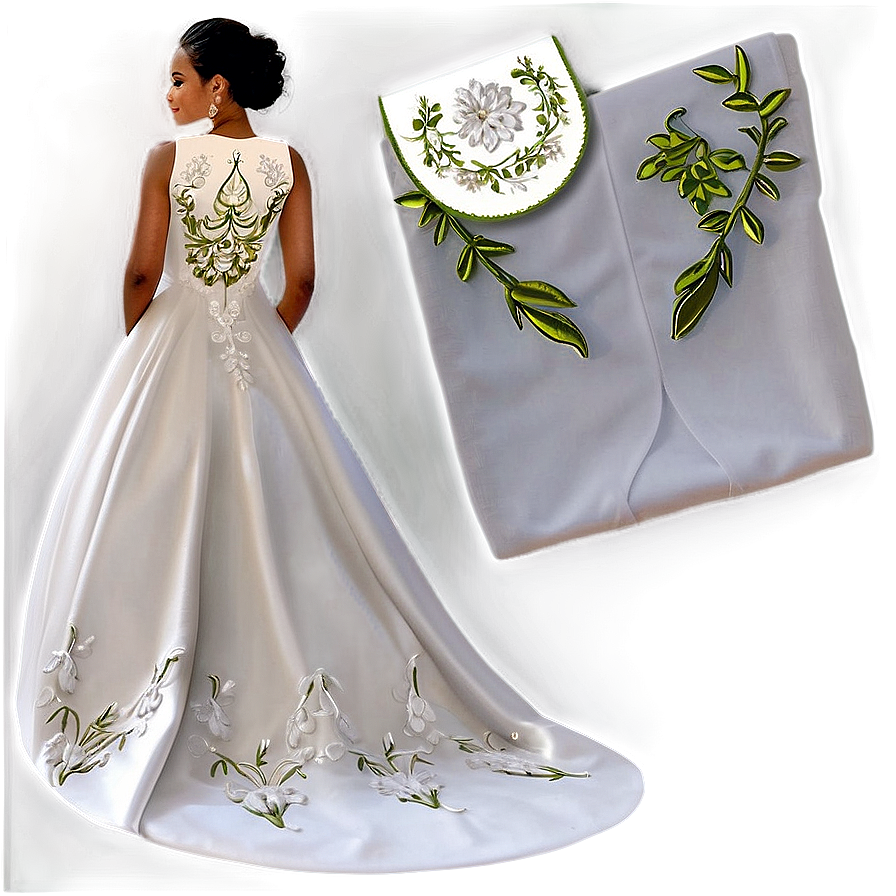 Embroidered Wedding Dresses Png Tmx PNG Image