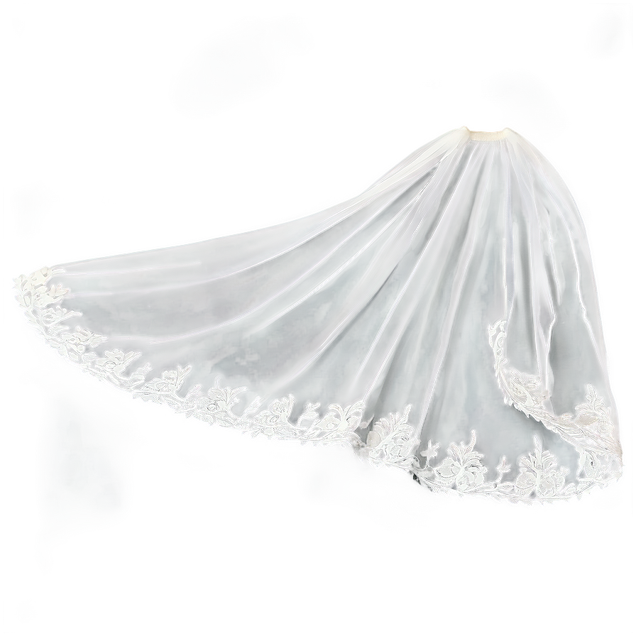 Embroidered Wedding Veil Png Hgu PNG Image