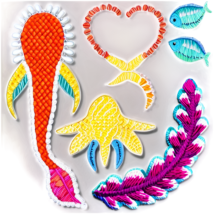 Embroidery Under The Sea Png Jdc PNG Image