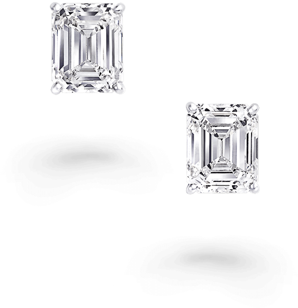 Emerald Cut Diamonds Comparison PNG Image