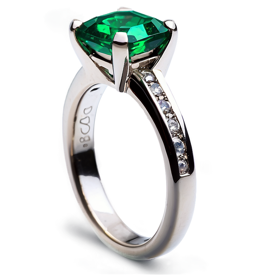 Emerald Engagement Ring Png 06122024 PNG Image