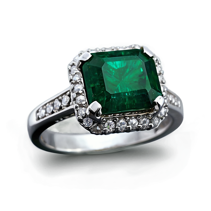 Emerald Engagement Ring Png 85 PNG Image