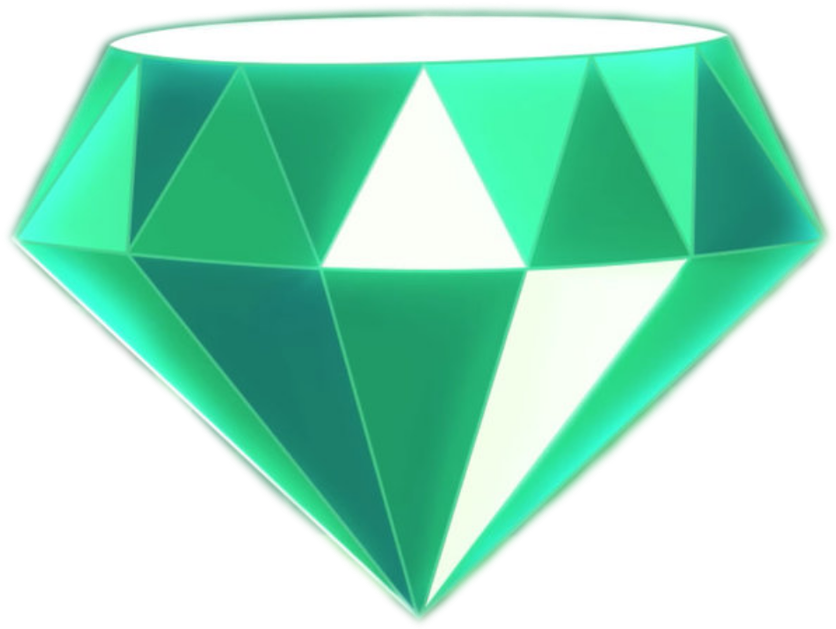 Emerald Gemstone Graphic PNG Image