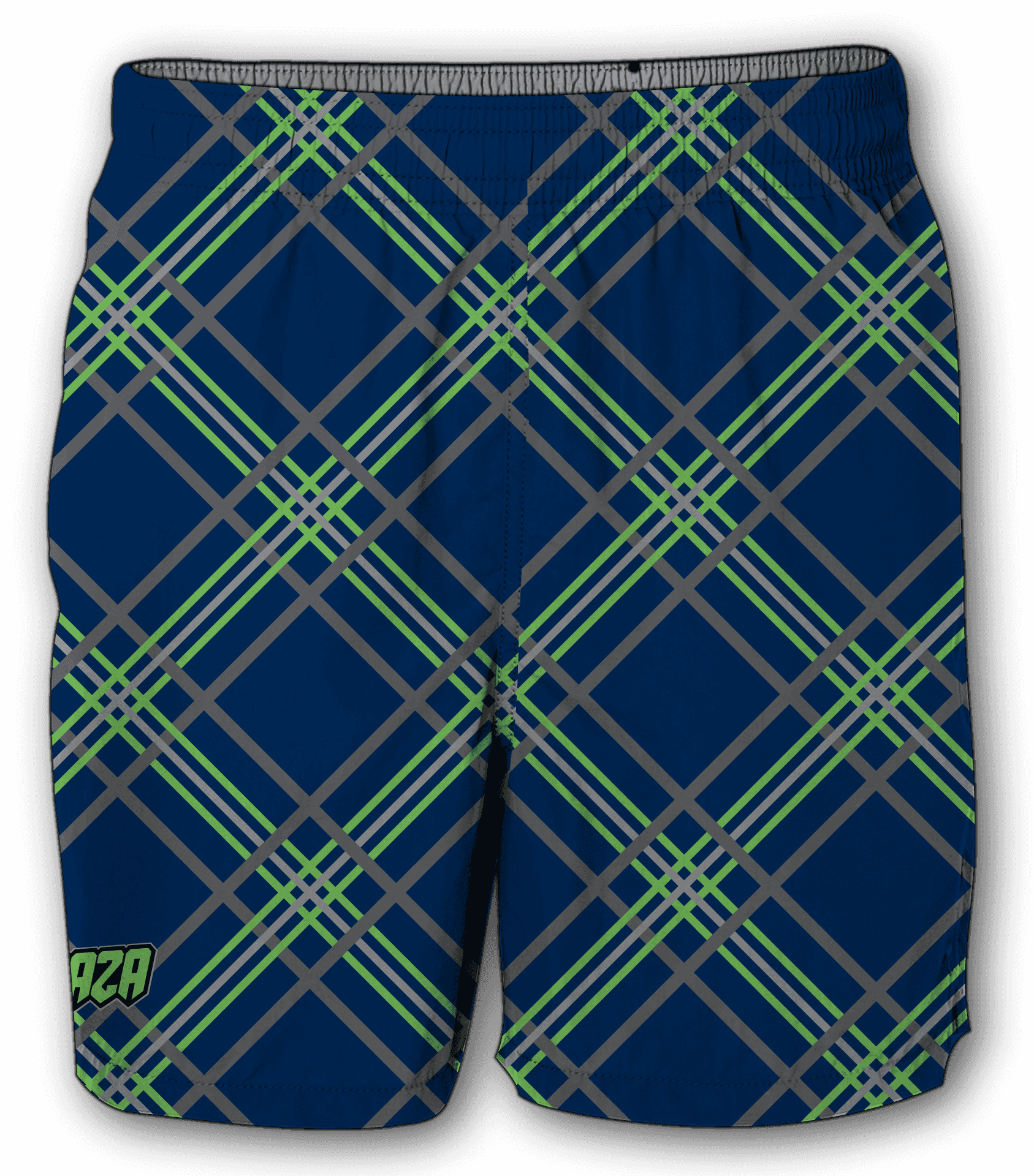 Emerald Plaid Shorts PNG Image