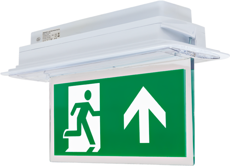 Emergency Exit Sign Illuminated PNG Image