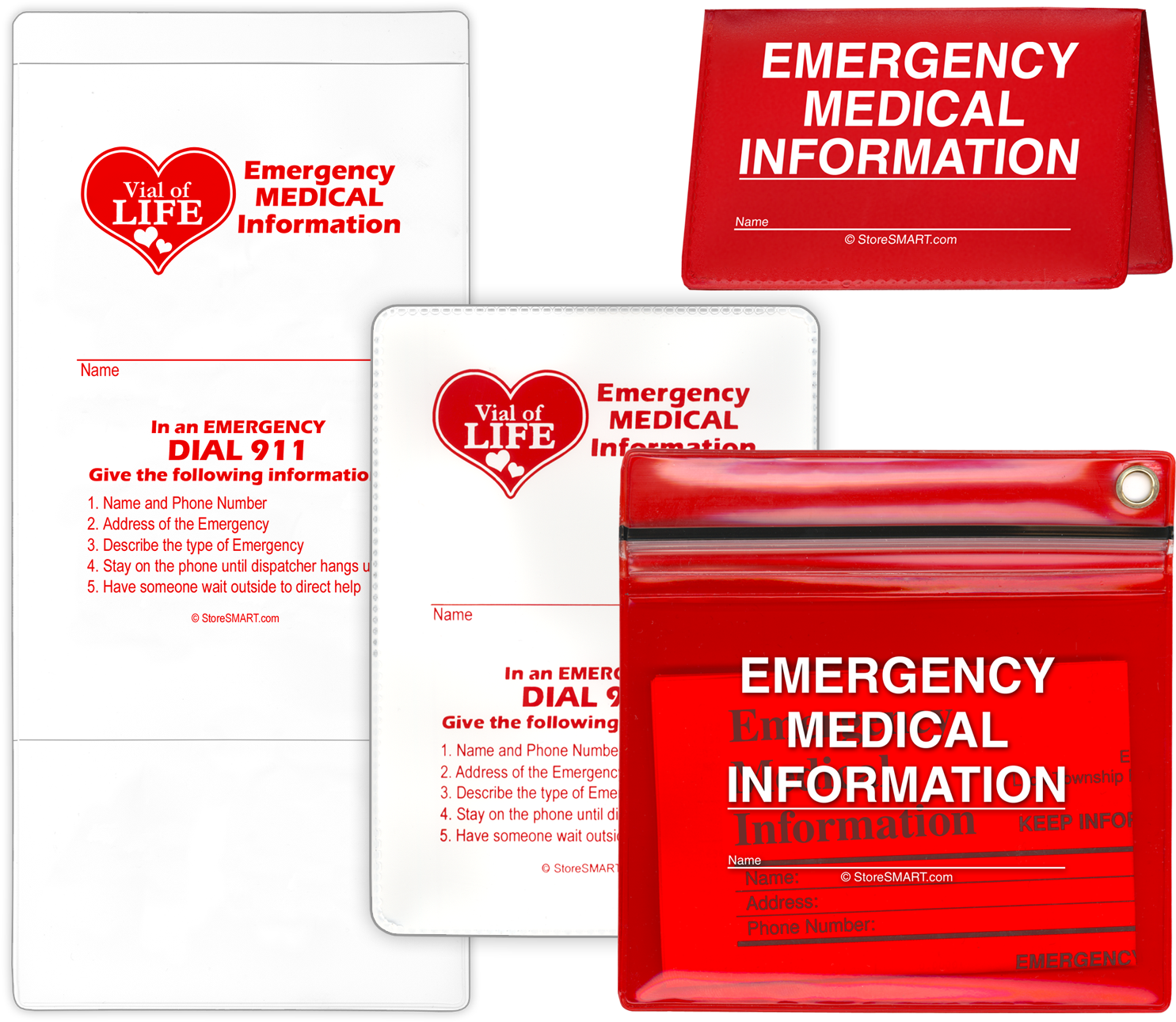 Emergency Medical Information Wallet Cards PNG Image