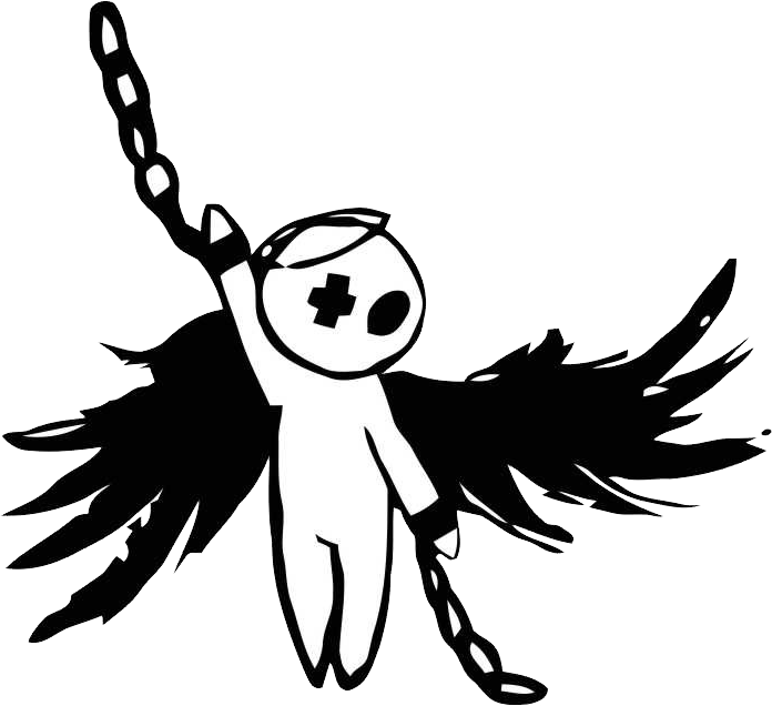 Emo Angel Graphic Art PNG Image