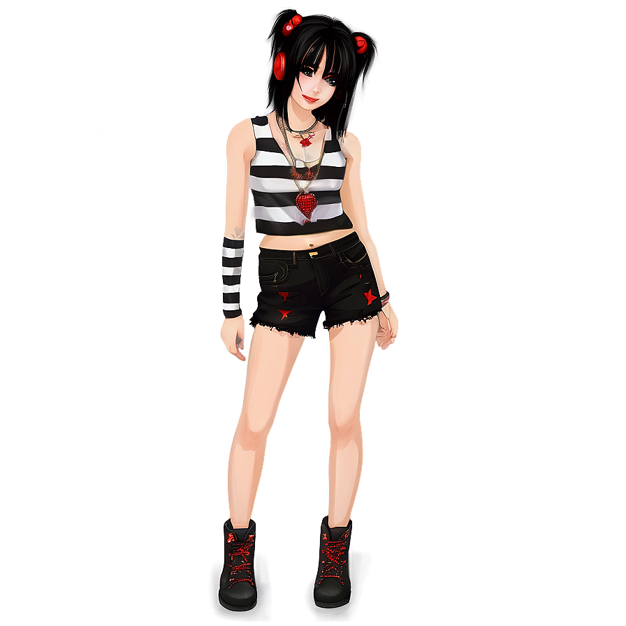 Emo Fashion Outfit Png Upb PNG Image