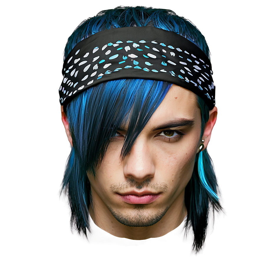 Emo Hair With Bandana Png Hei75 PNG Image