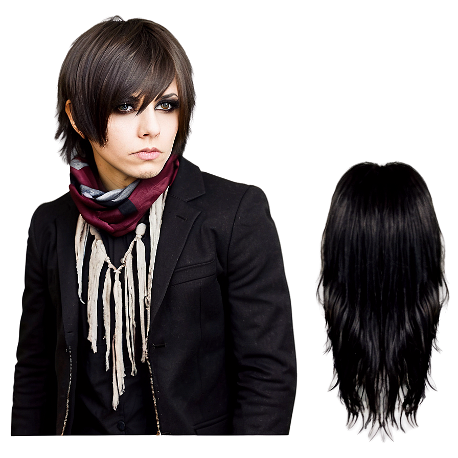 Emo Hair With Scarf Accessory Png 89 PNG Image