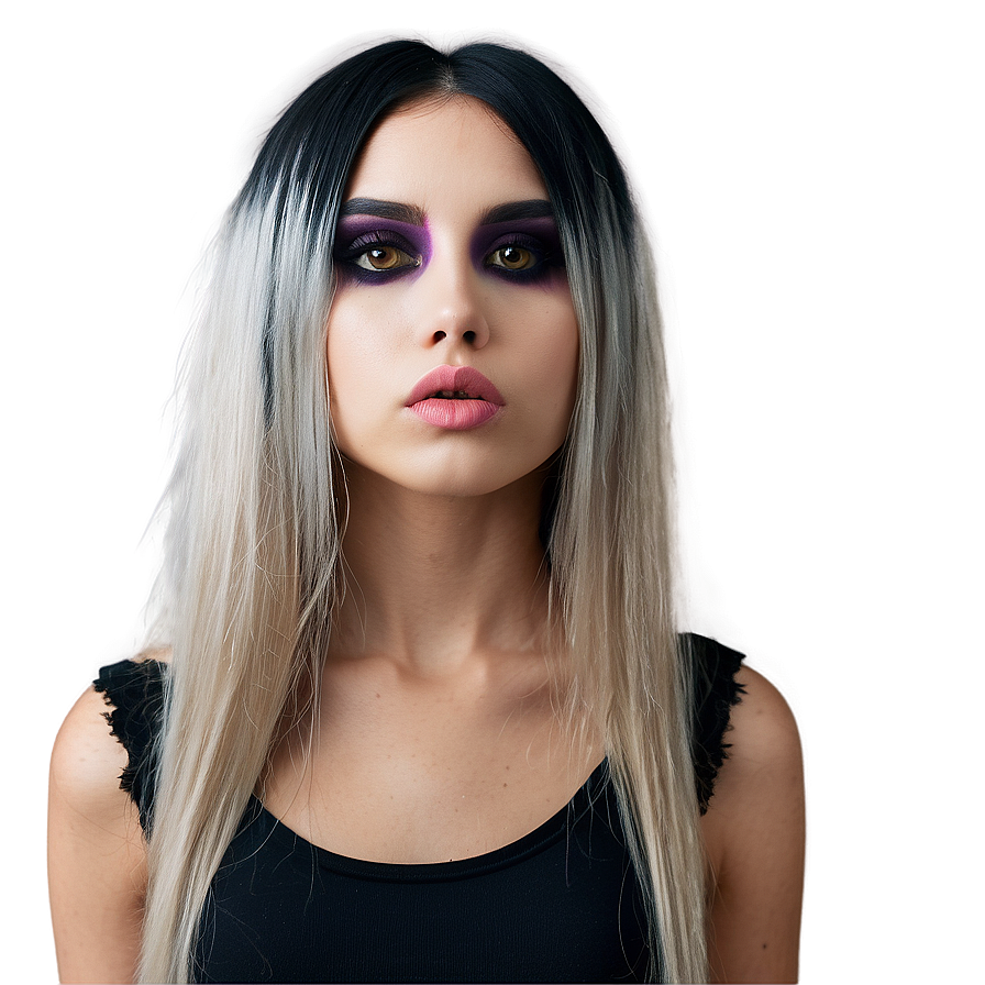 Emo Makeup Look Png Xlh PNG Image