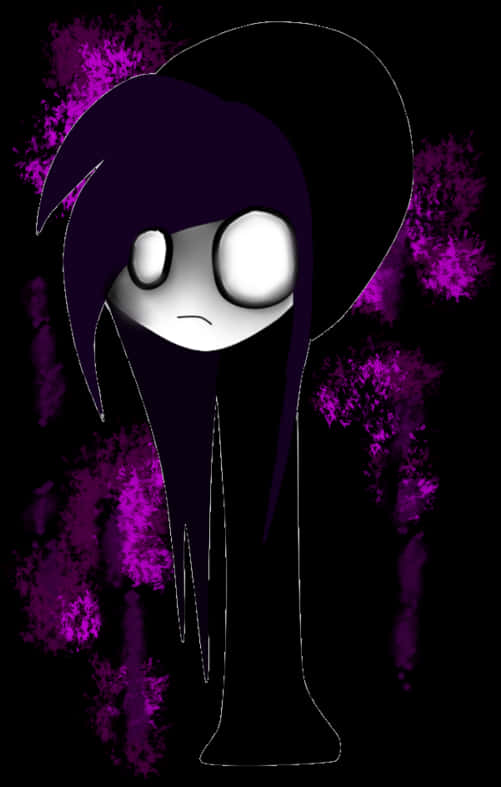 Emo Styled Character Illustration PNG Image