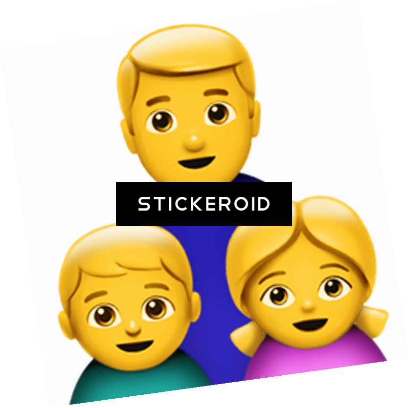 Emoji Family Trio Stickeroid PNG Image