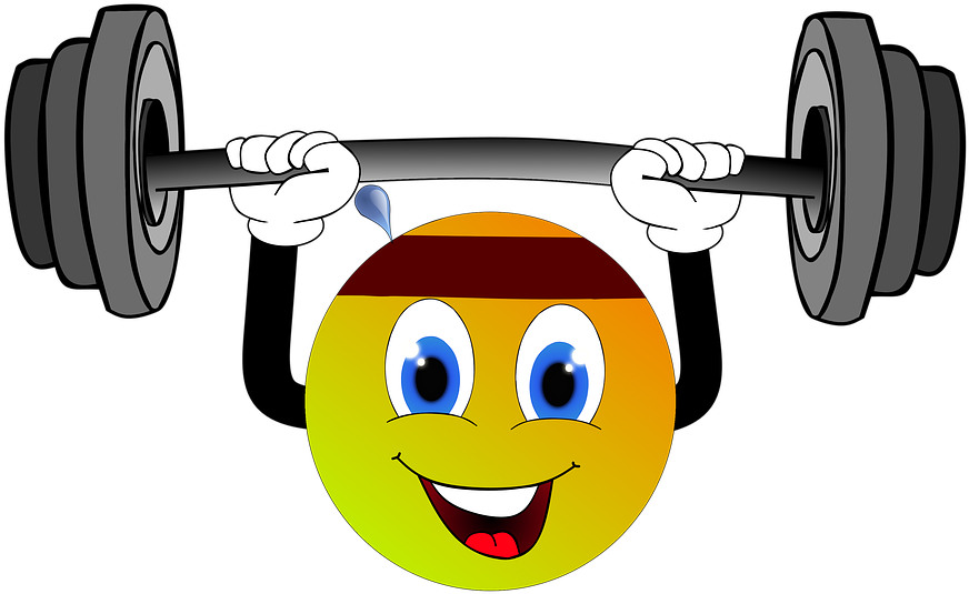 Emoji Lifting Weights PNG Image