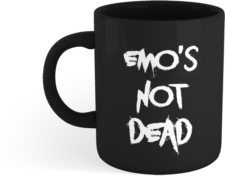 Emos Not Dead Black Mug PNG Image