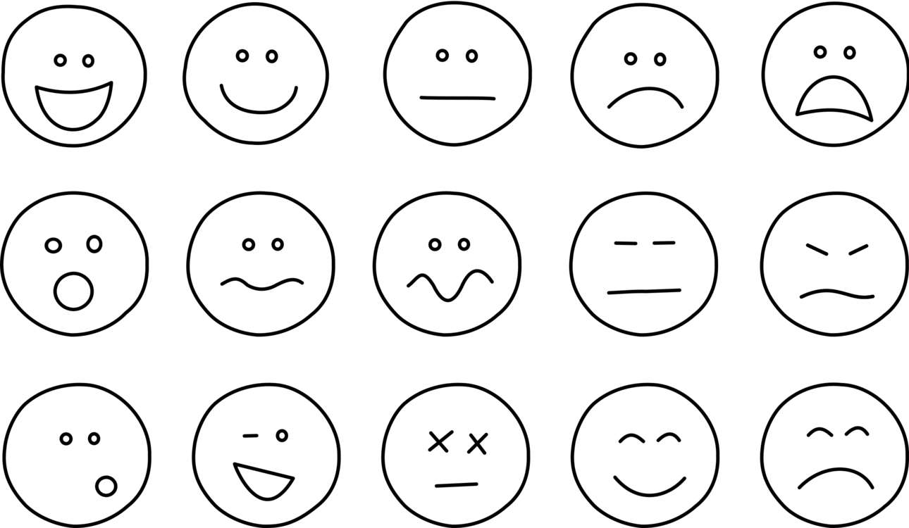 Emoticon Expressions Grid PNG Image