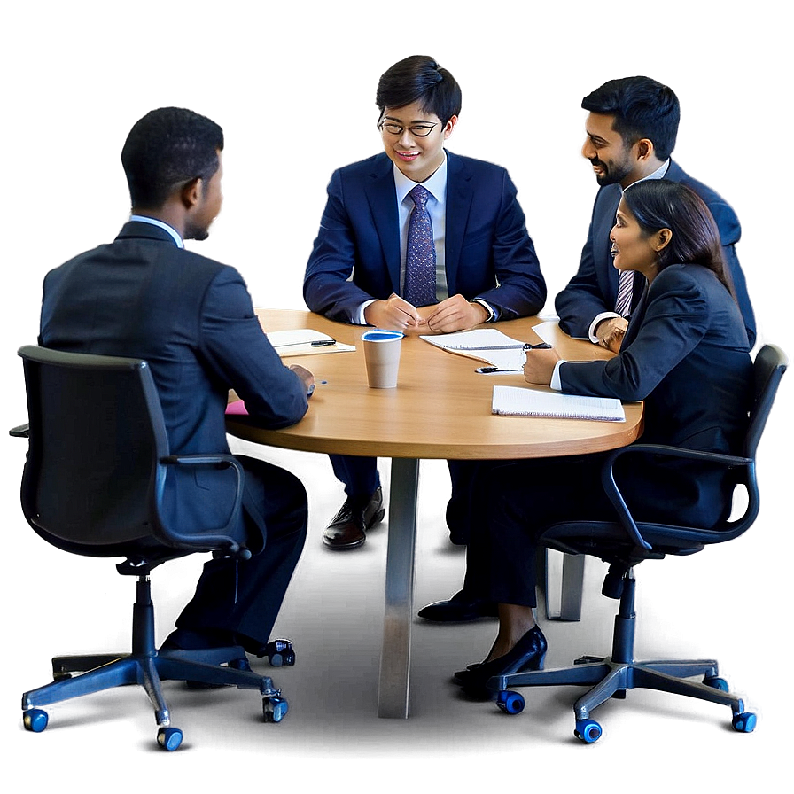 Employee In Office Meeting Png Pws53 PNG Image