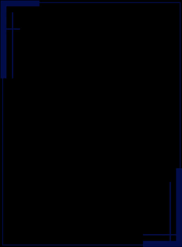 Empty Blue Frame Design PNG Image