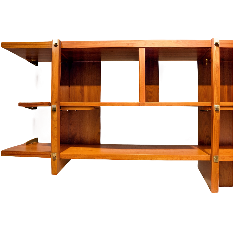 Empty Bookshelf With Brackets Png Iql PNG Image