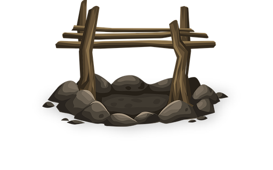 Empty Campfire Pit Illustration PNG Image