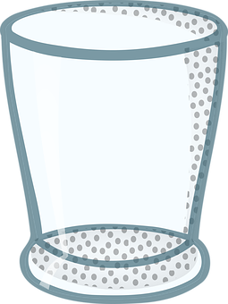 Empty Cartoon Glass Illustration PNG Image