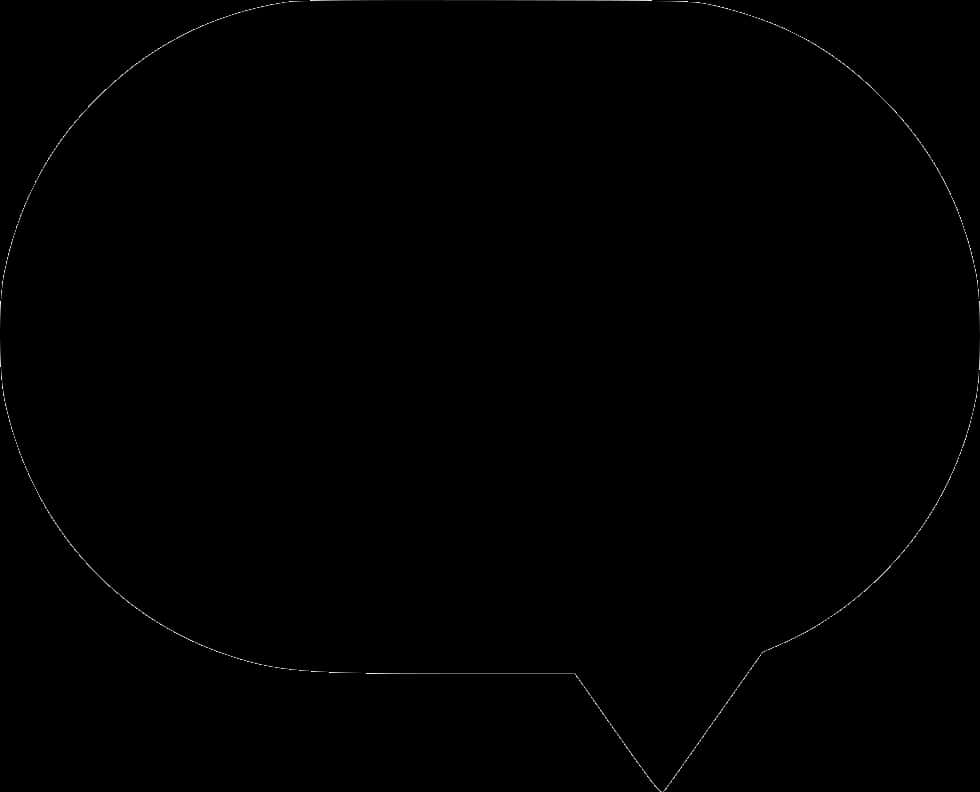 Empty Chat Bubble Outline PNG Image