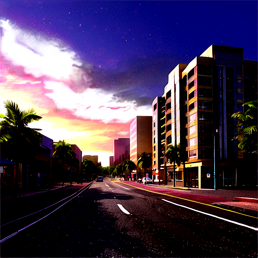 Empty City Street Png Ach PNG Image