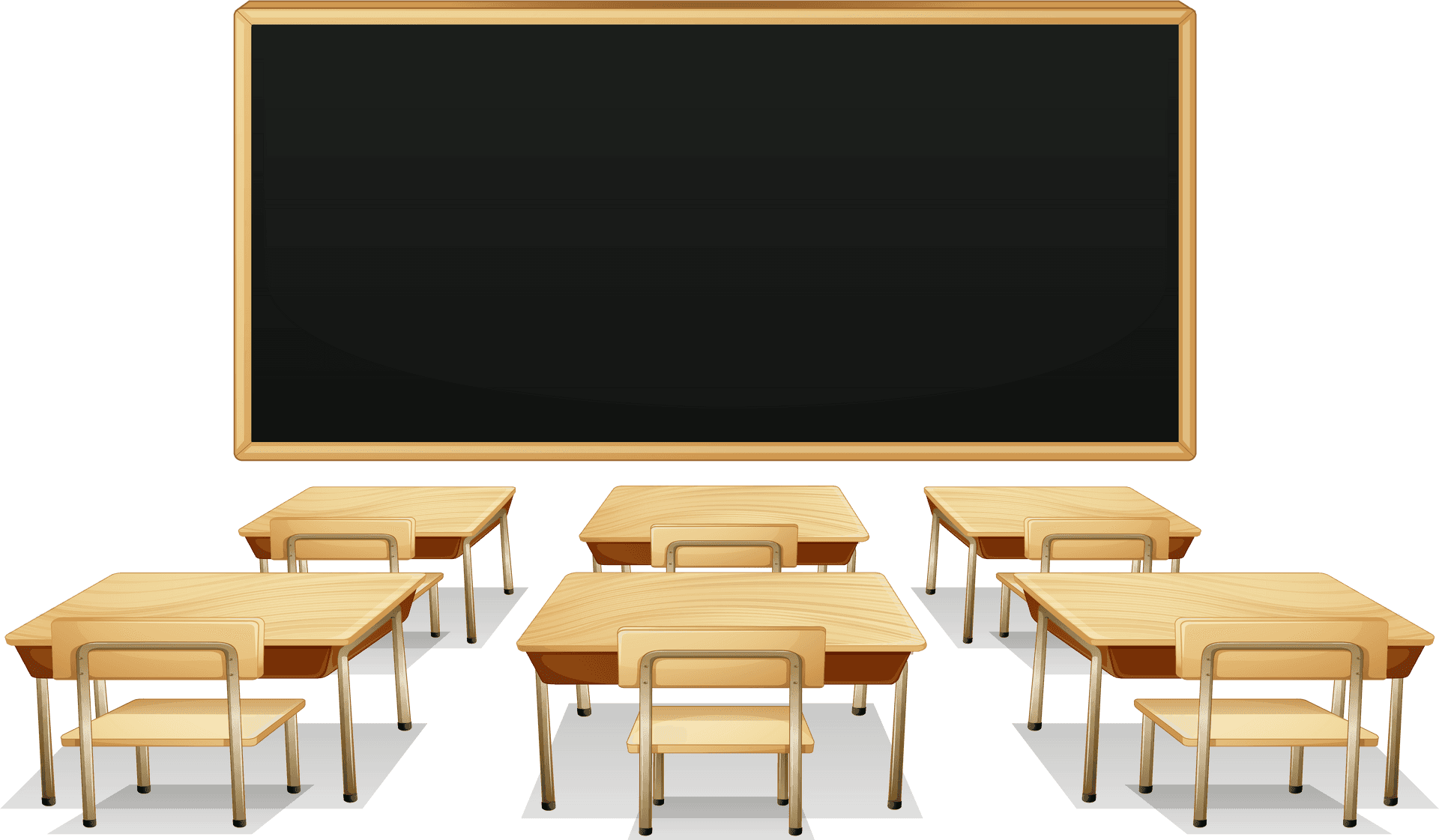 Empty Classroom Setup PNG Image