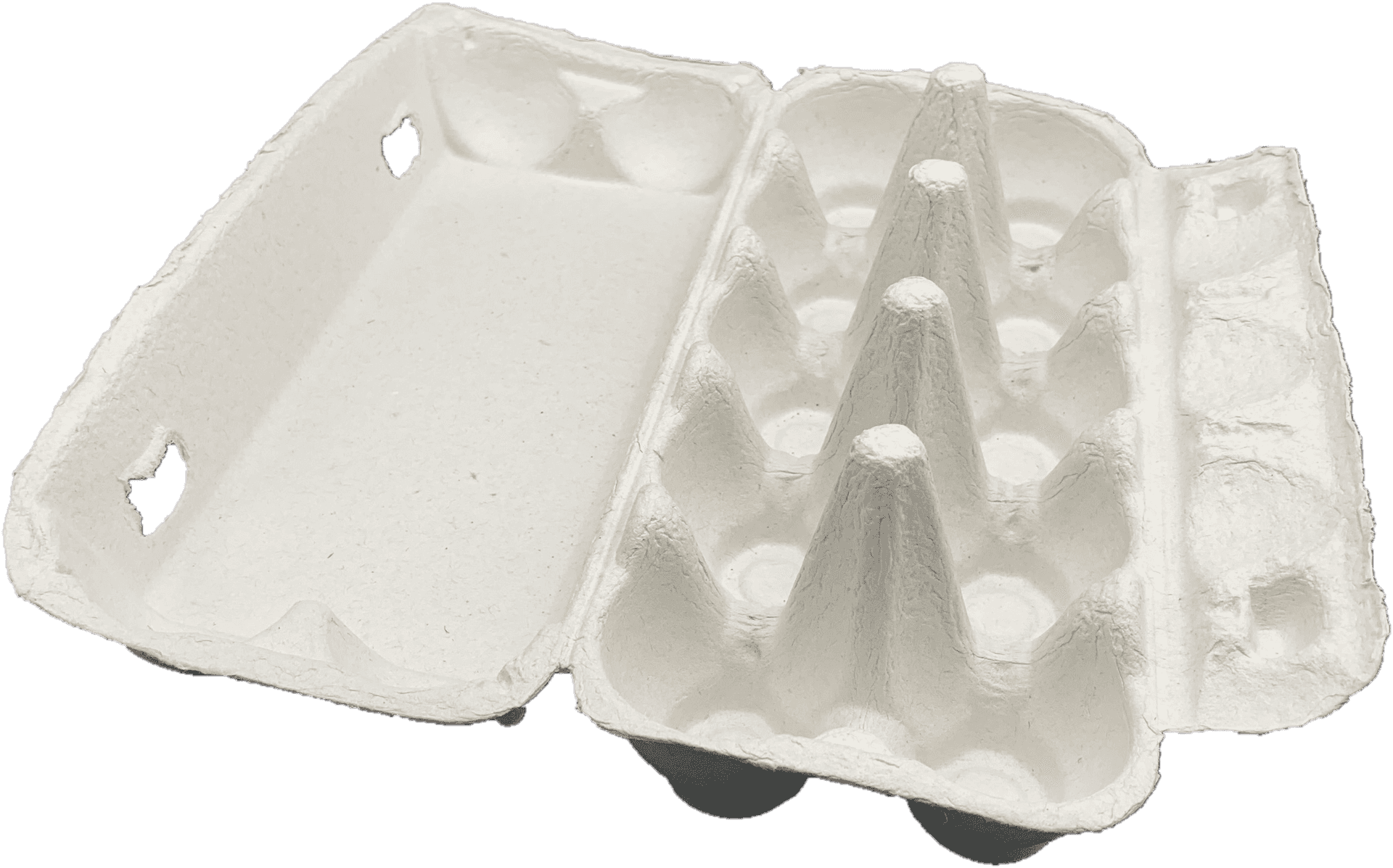 Empty Egg Carton Top View PNG Image