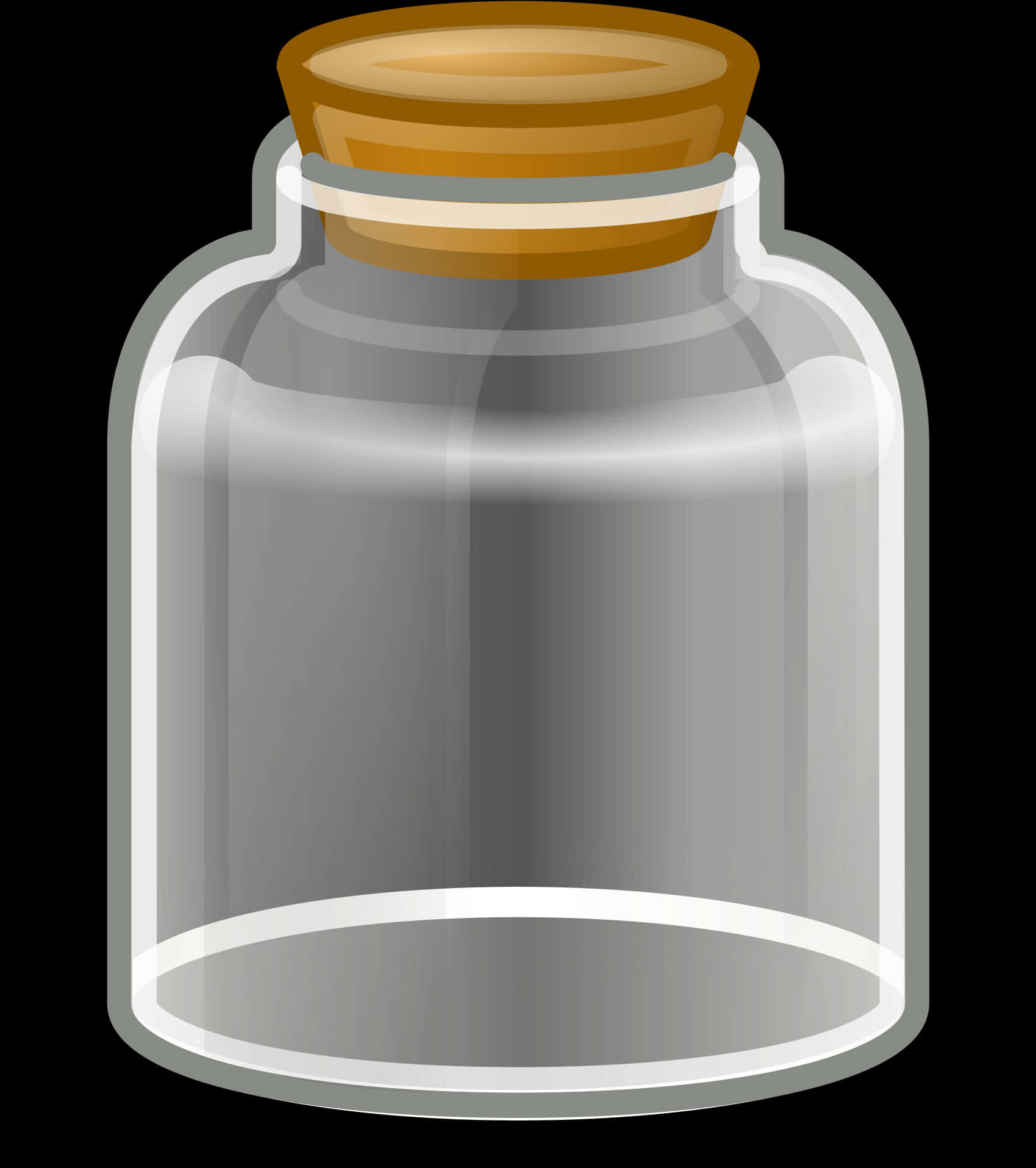 Empty Glass Jarwith Cork Lid PNG Image