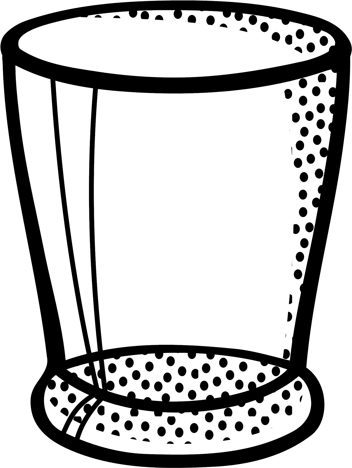 Empty Glass Line Art Illustration PNG Image