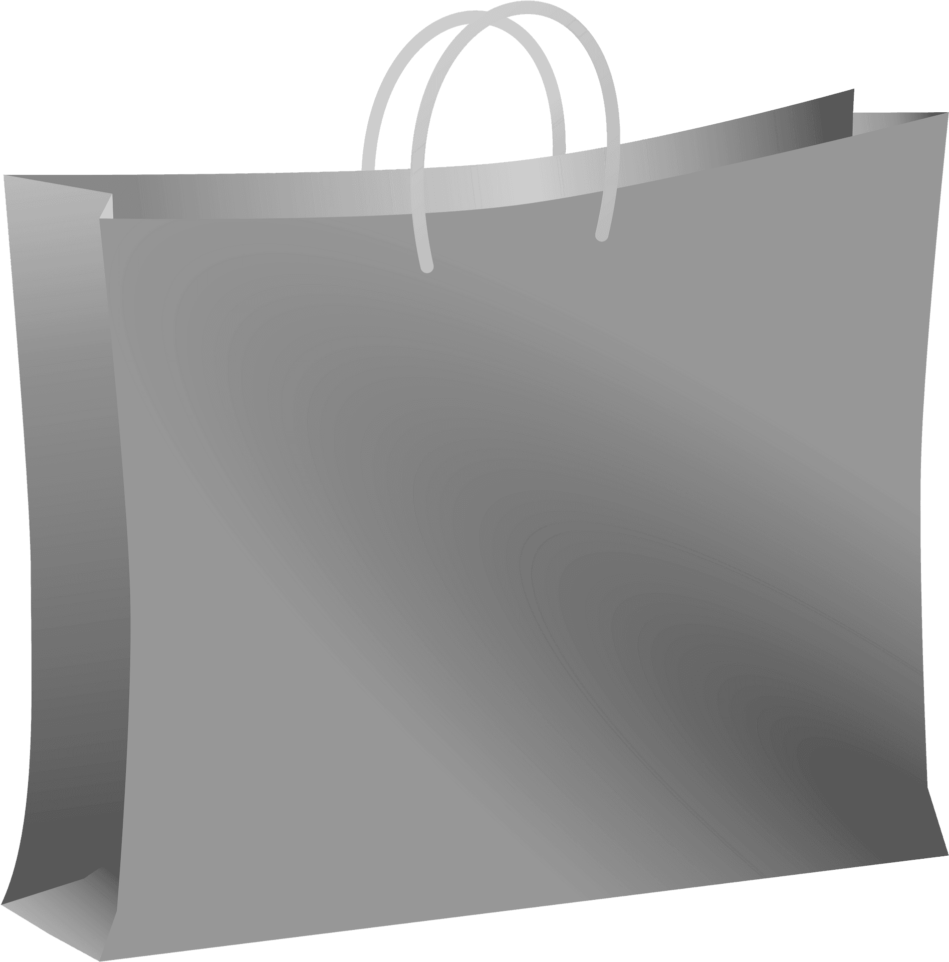 Empty Gray Shopping Bag PNG Image