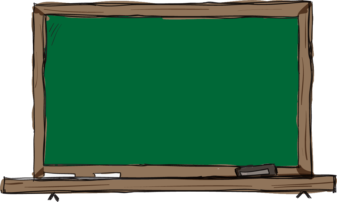 Empty Green Blackboard Illustration PNG Image