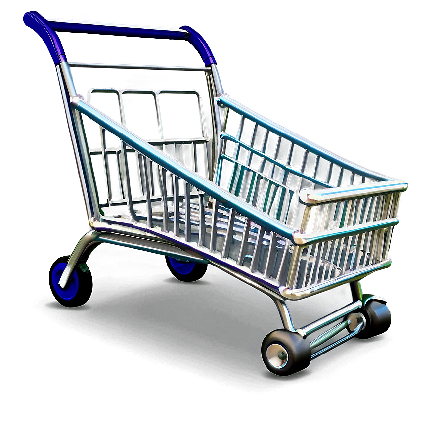 Empty Metal Shopping Cart Png 05252024 PNG Image