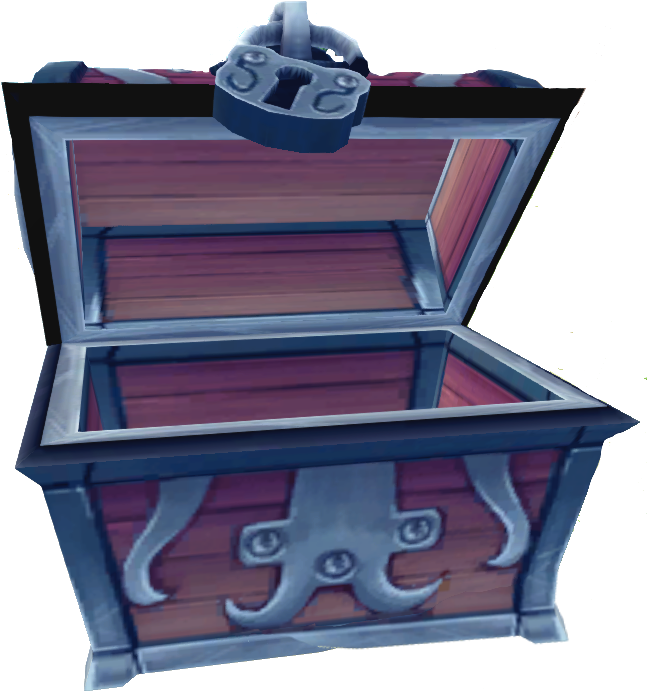 Empty Open Treasure Chest PNG Image