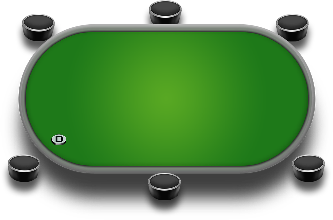 Empty Poker Table Top View PNG Image