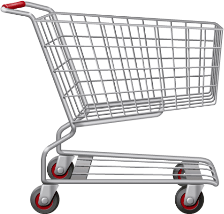 Empty Shopping Cart Isolated PNG Image