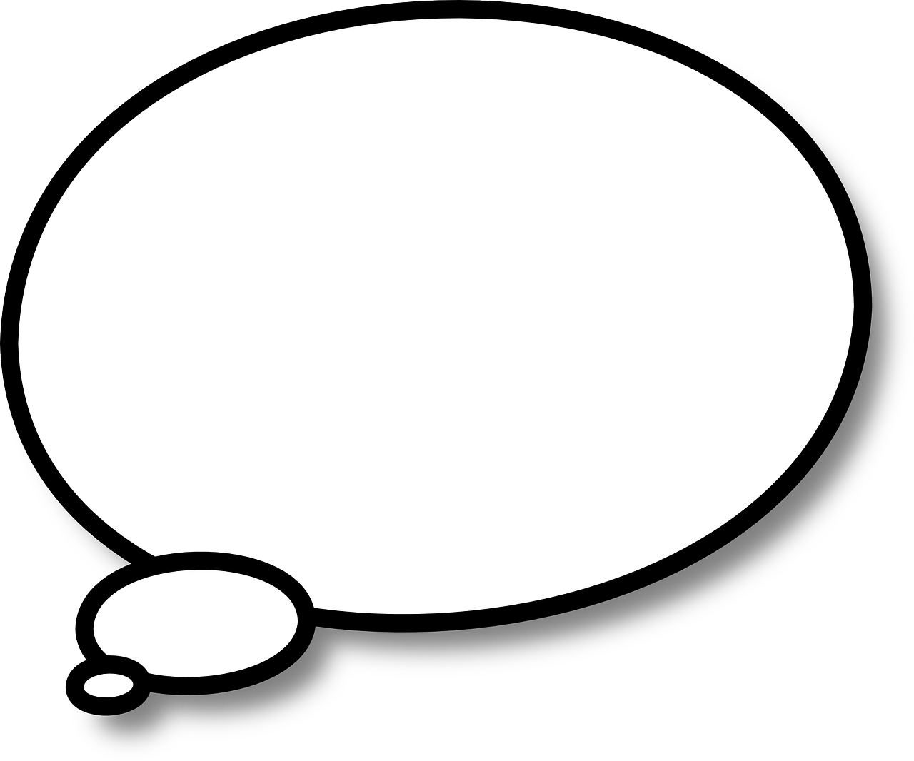 Empty Thought Bubble Graphic PNG Image